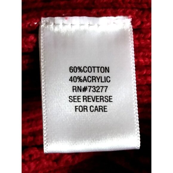 Croft & Barrow Plus Size 2X Sweater With Button Detail Red Textured Cable Knit - Picture 9 of 10